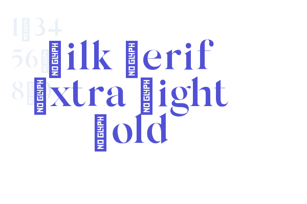 Silk Serif Extra Light Bold