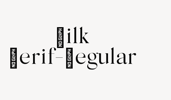 Silk Serif-Regular Font