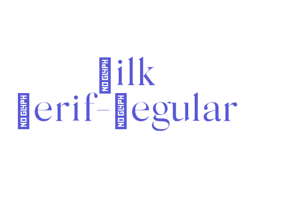 Silk Serif-Regular Font