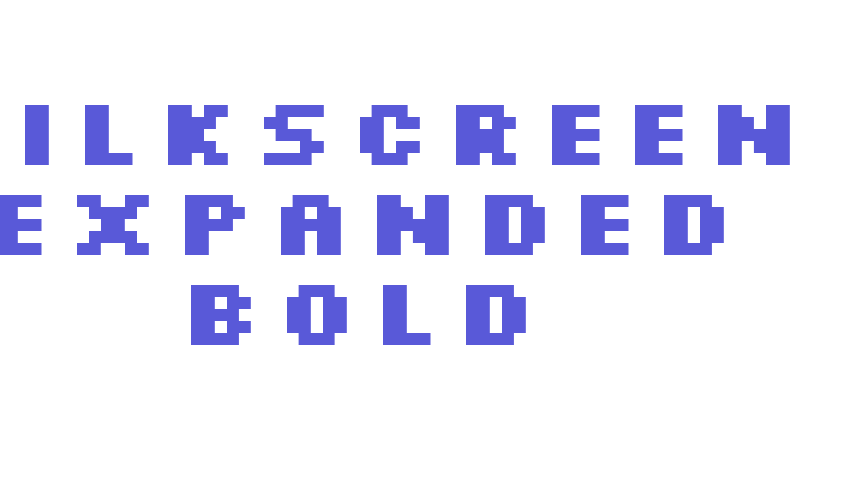 Silkscreen Expanded Bold Font