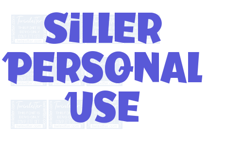 Siller Personal Use Font Download