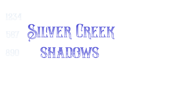 Silver Creek shadows font free