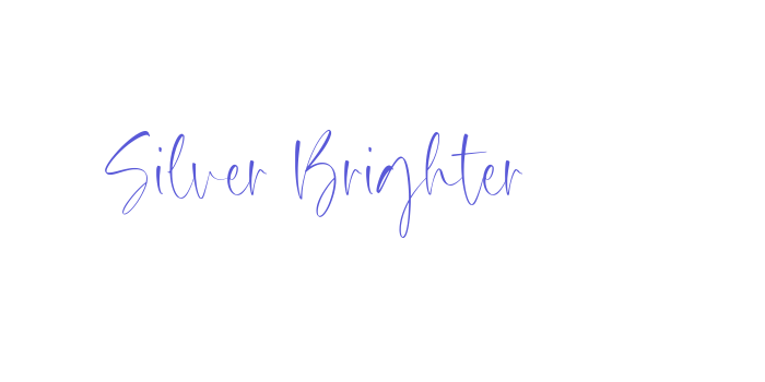 Silver Brighter Font Download