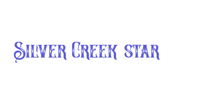 Silver Creek star Font Download