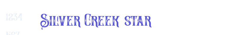 Silver Creek star font download