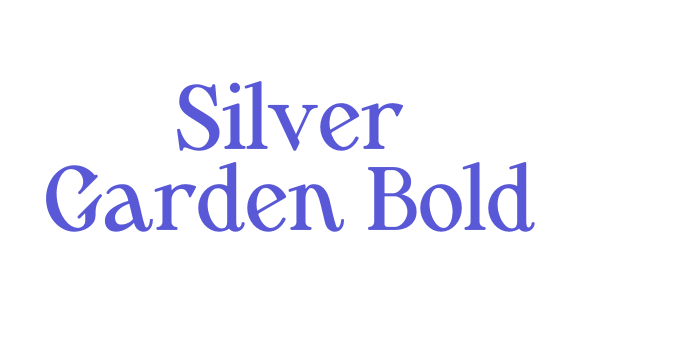 Silver Garden Bold Font Download