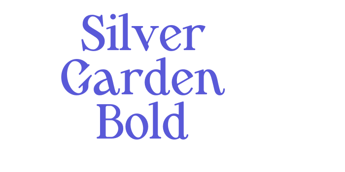 Silver Garden Bold Font