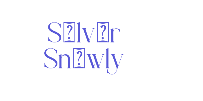 Silver Snowly Font