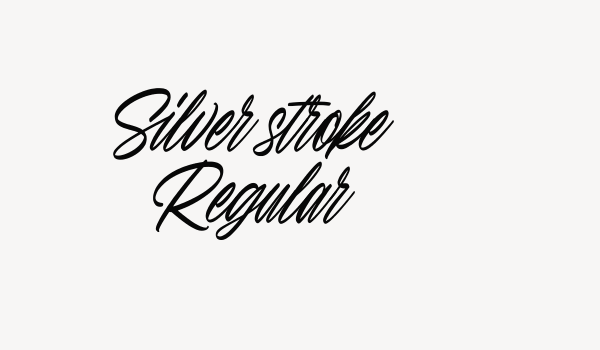 Silver stroke Regular Font