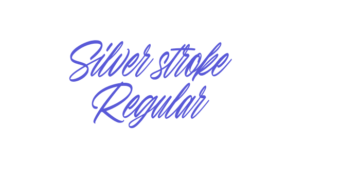 Silver stroke Regular Font Download