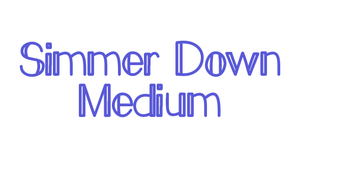 Simmer Down Medium Font Download