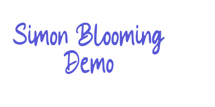 Simon Blooming Demo Font