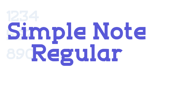 Simple Note Regular font free