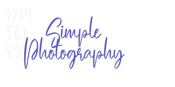 Simple Photography font free