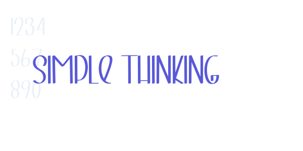 Simple Thinking font