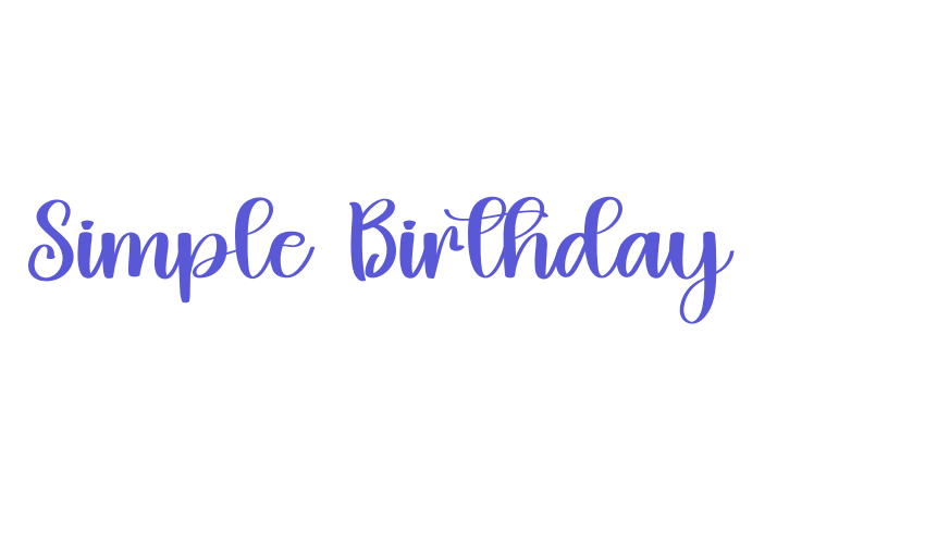 Simple Birthday Font