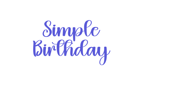 Simple Birthday Font Download