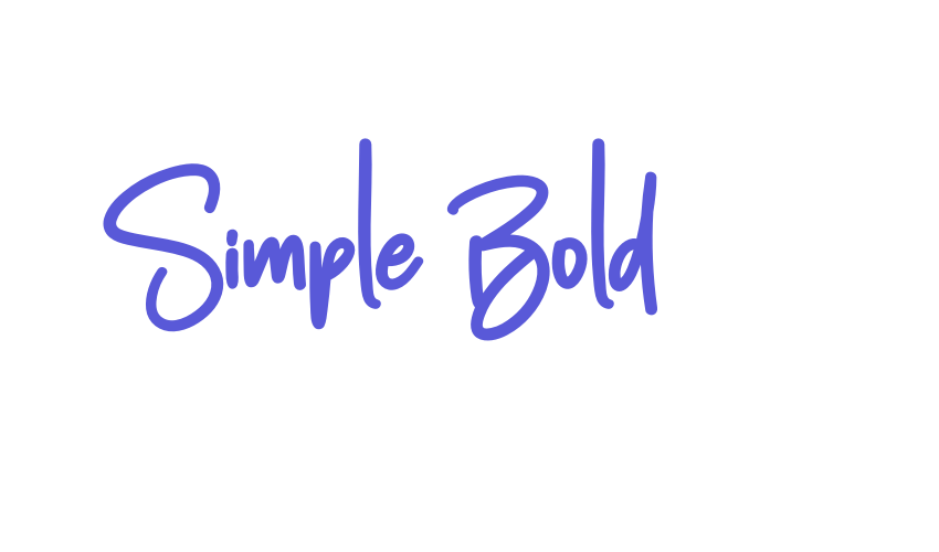 Simple Bold Font Download