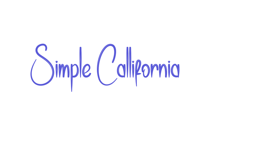 Simple Callifornia Font