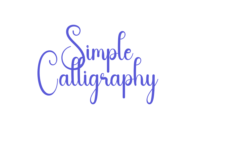 Simple Calligraphy Font