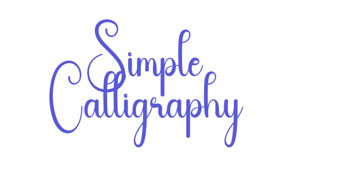 Simple Calligraphy Font Download