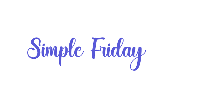 Simple Friday Font