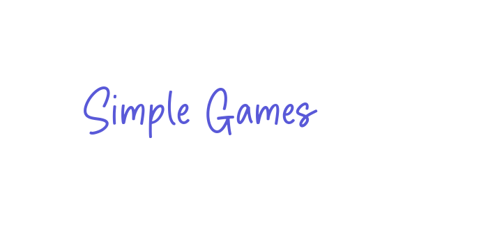 Simple Games Font Download