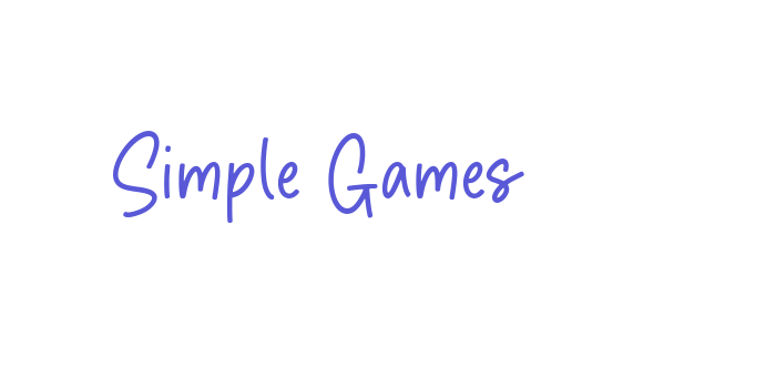 Simple Games Font