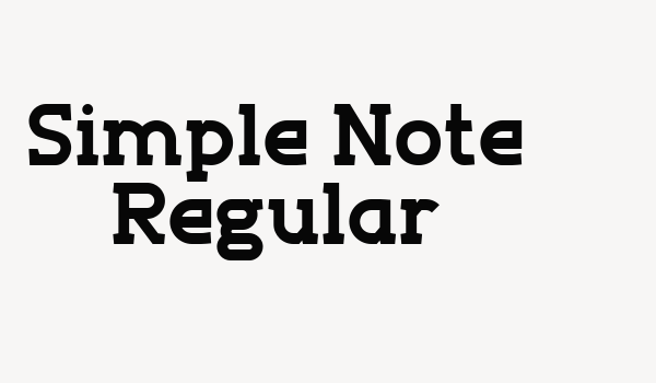 Simple Note Regular Font