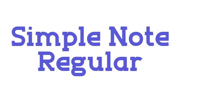 Simple Note Regular Font Download