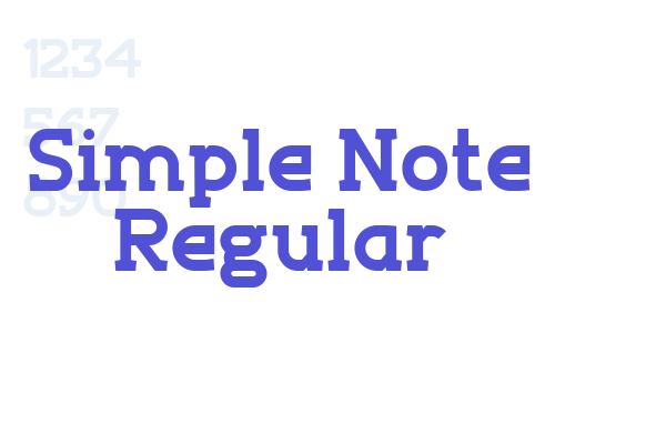 Simple Note Regular