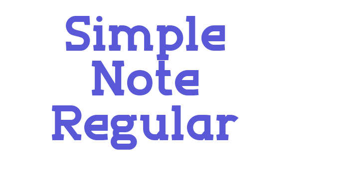 Simple Note Regular Font