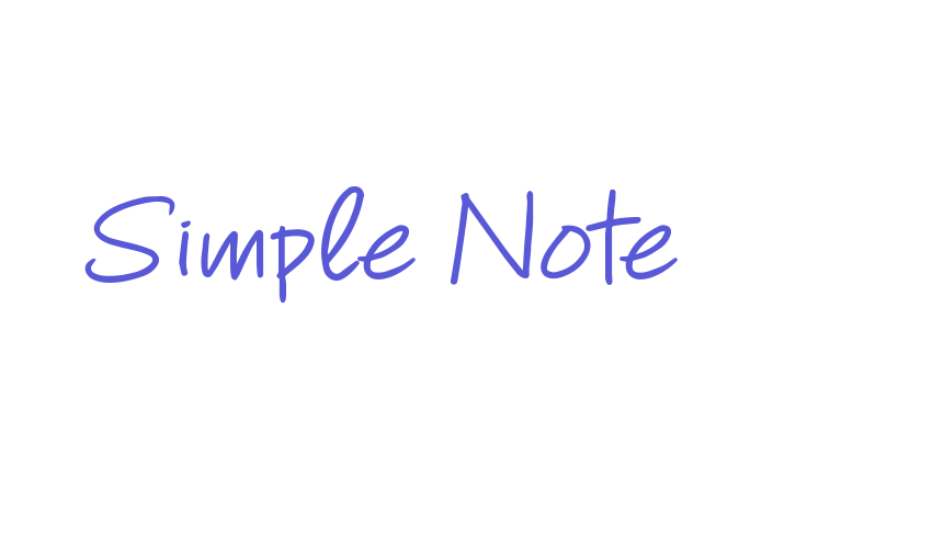 Simple Note Font Download