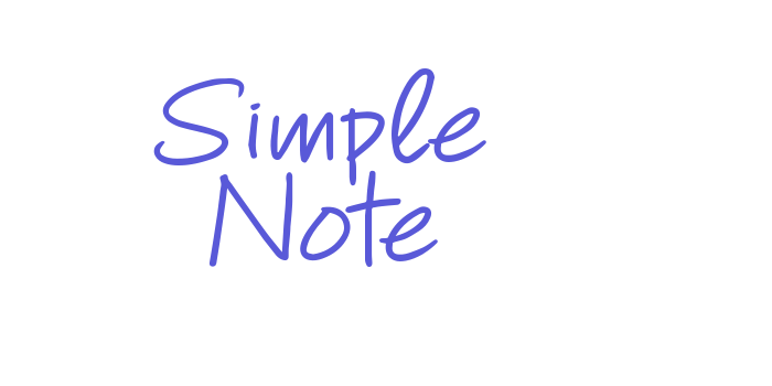 Simple Note Font