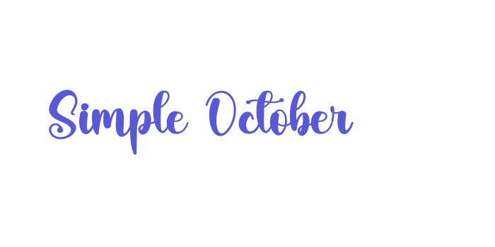 Simple October Font Download