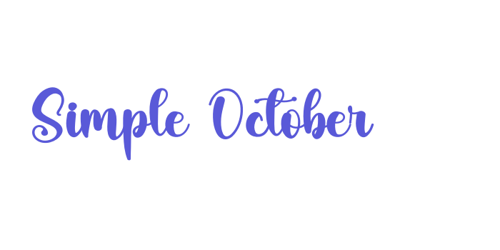 Simple October Font