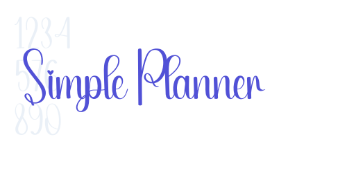 Simple Planner-font-download