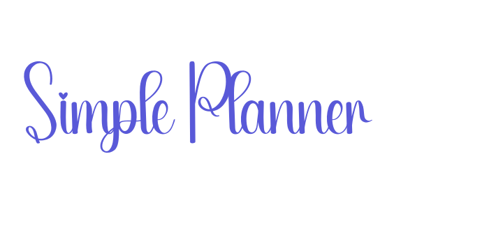 Simple Planner Font