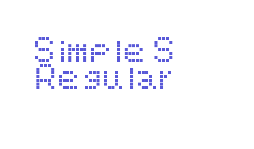 Simple S Regular Font Download