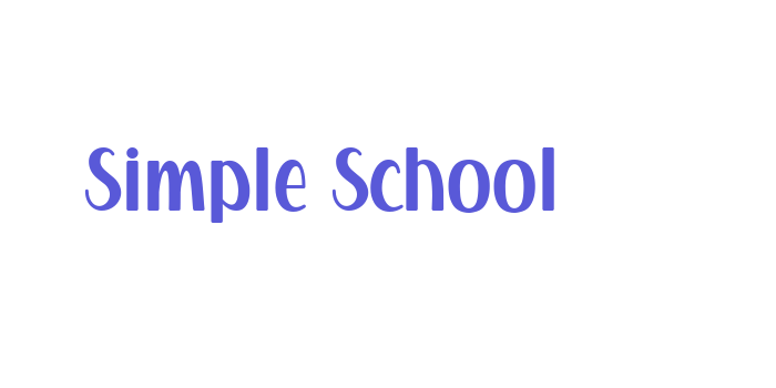 Simple School Font Download