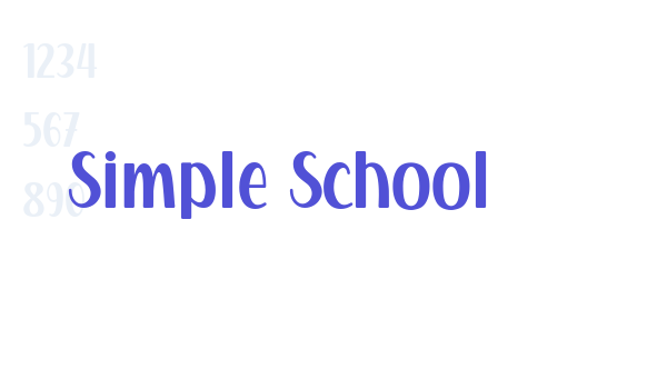 Simple School font download