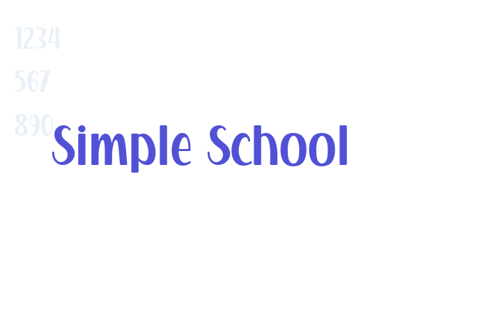 Simple School font download