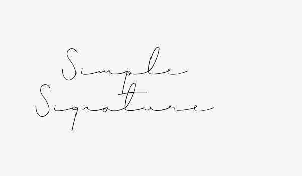 Simple Signature Font