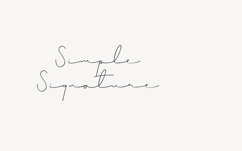 Simple Signature Font