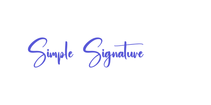 Simple Signature Font Download