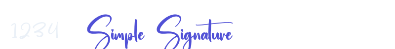Simple Signature-font