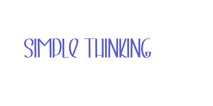 Simple Thinking Font Download