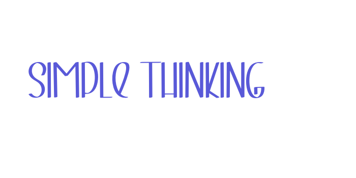 Simple Thinking Font