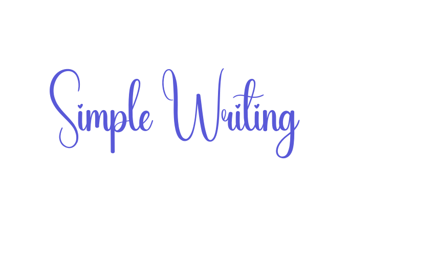 Simple Writing Font