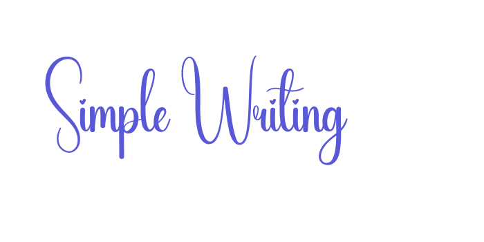 Simple Writing Font Download